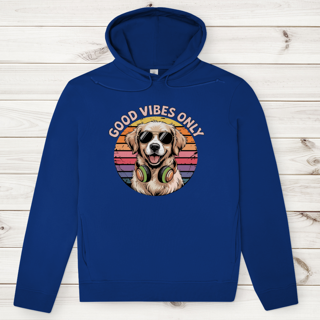 Herren Premium Bio Hoodie Good vibes only with dog