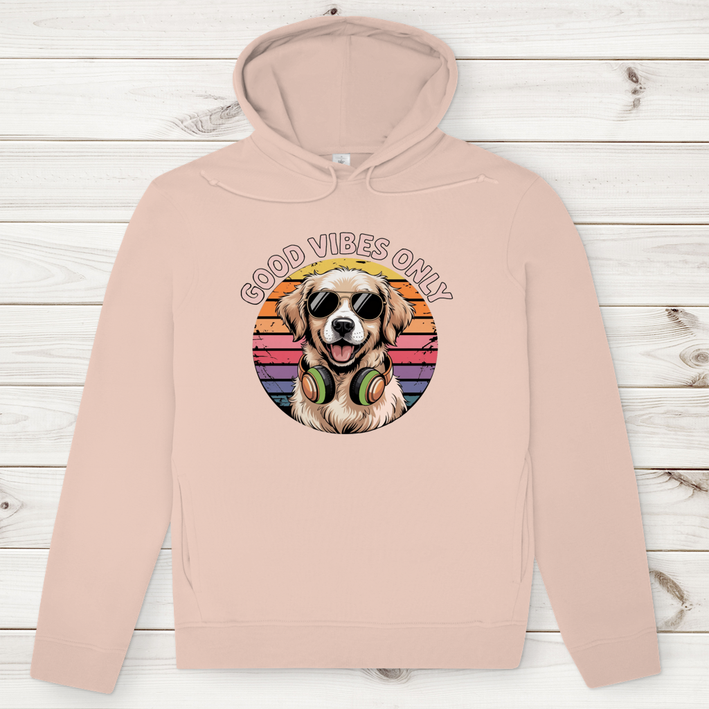 Herren Premium Bio Hoodie Good vibes only with dog