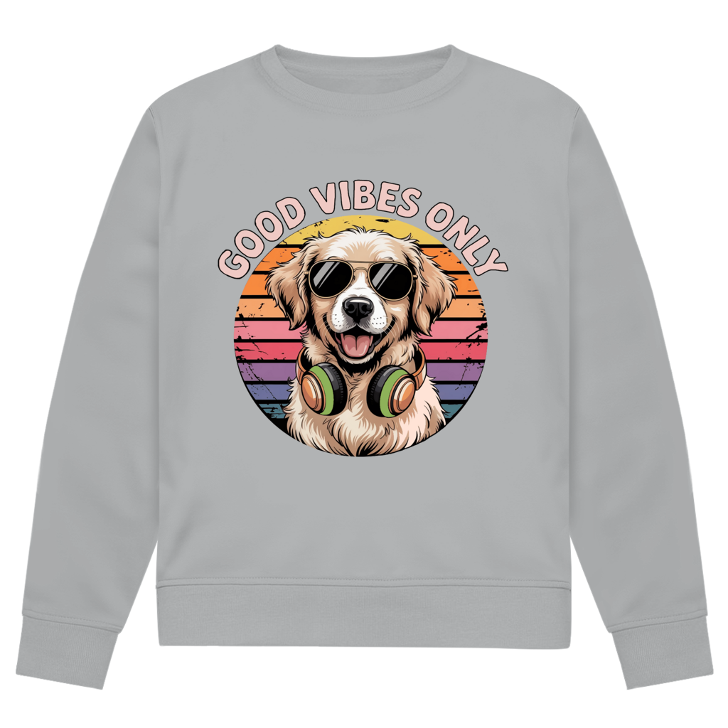 Herren Premium Bio Sweatshirt Good vibes only with dog
