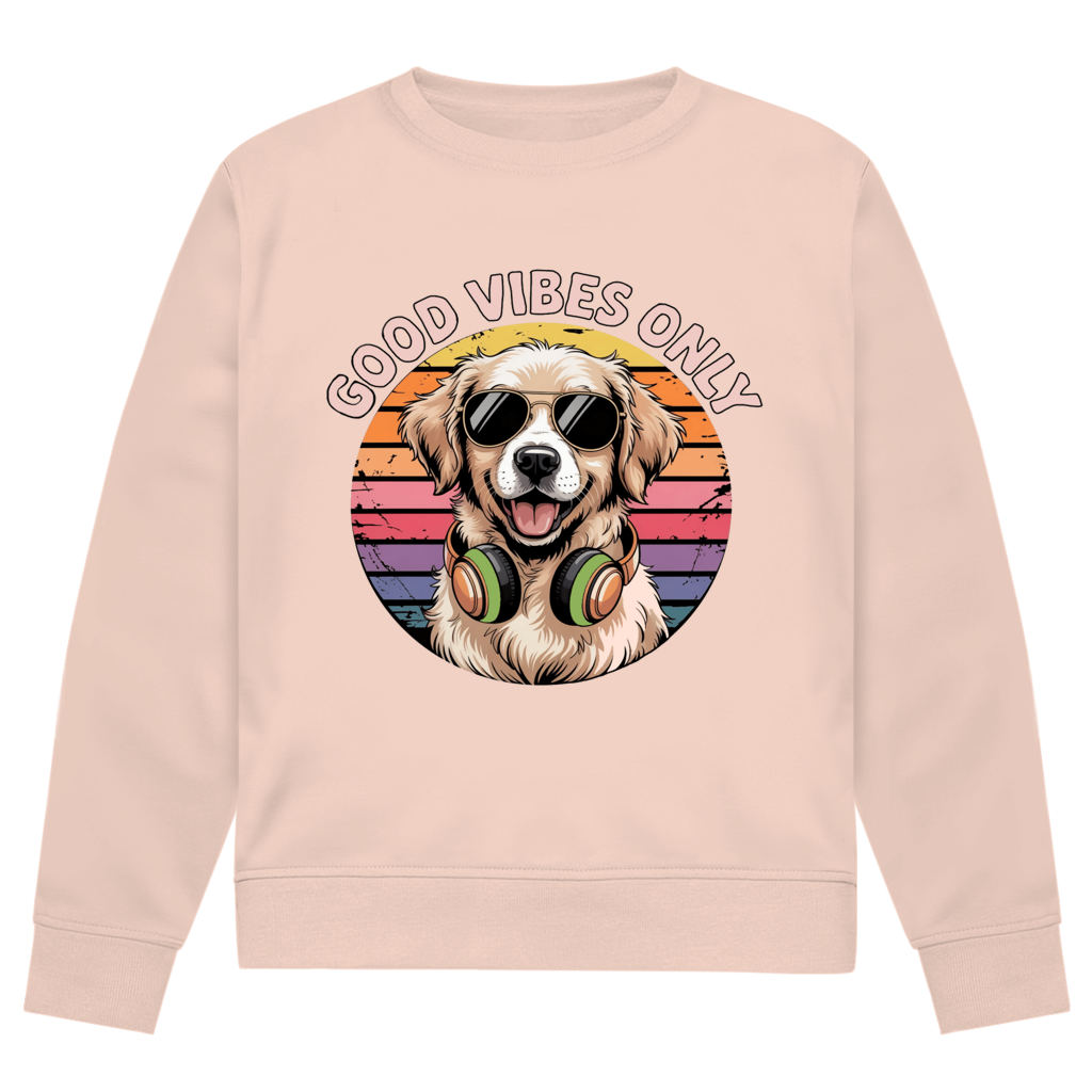 Herren Premium Bio Sweatshirt Good vibes only with dog