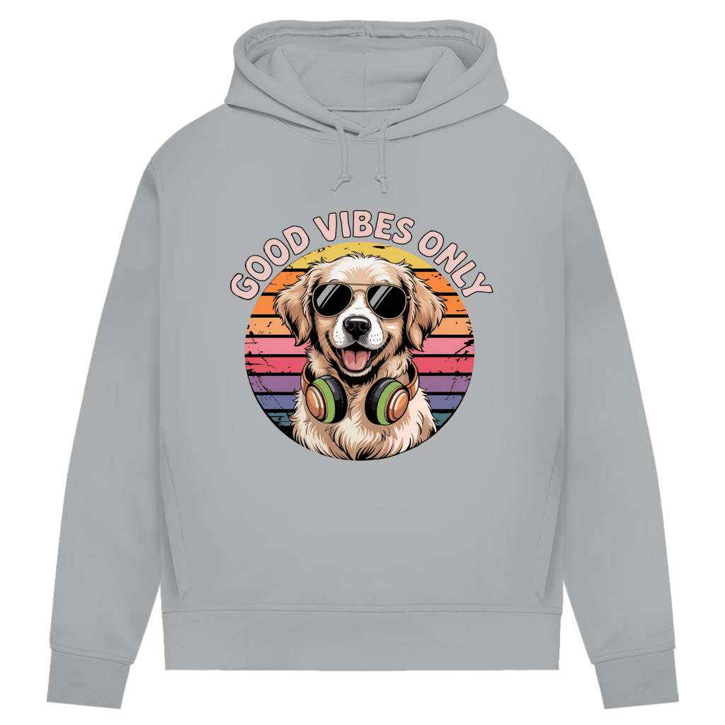 Damen Premium Bio Hoodie Good vibes only with dog