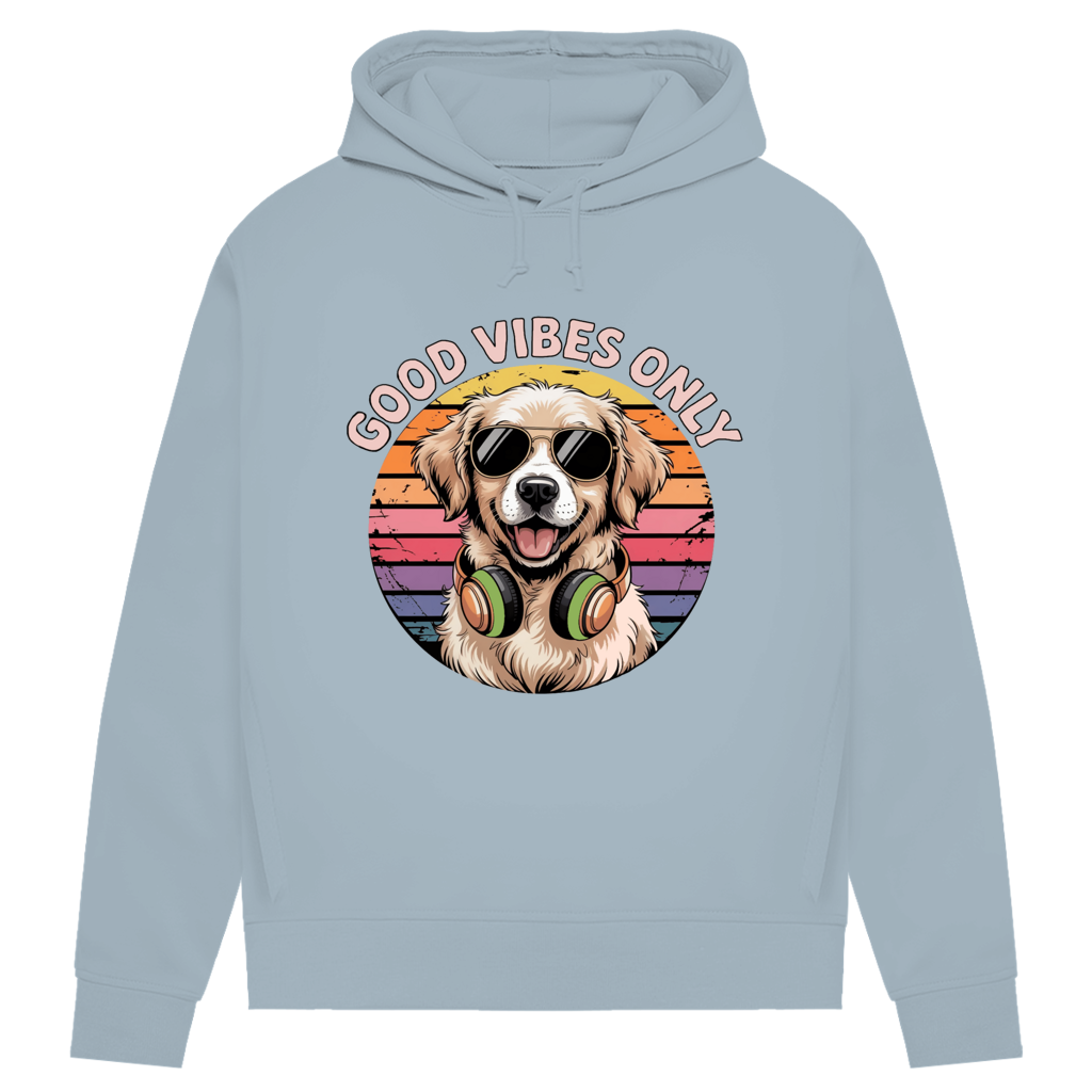 Damen Premium Bio Hoodie Good vibes only with dog