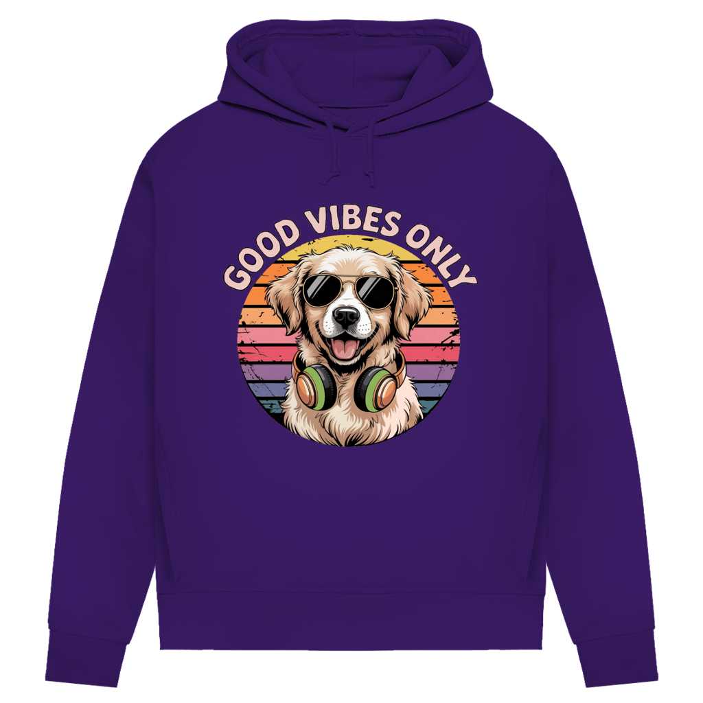 Damen Premium Bio Hoodie Good vibes only with dog