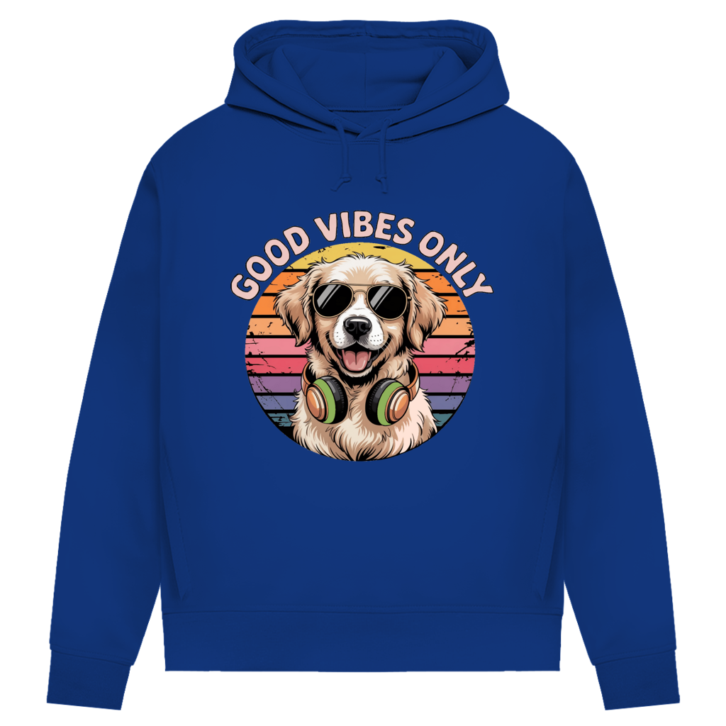 Damen Premium Bio Hoodie Good vibes only with dog