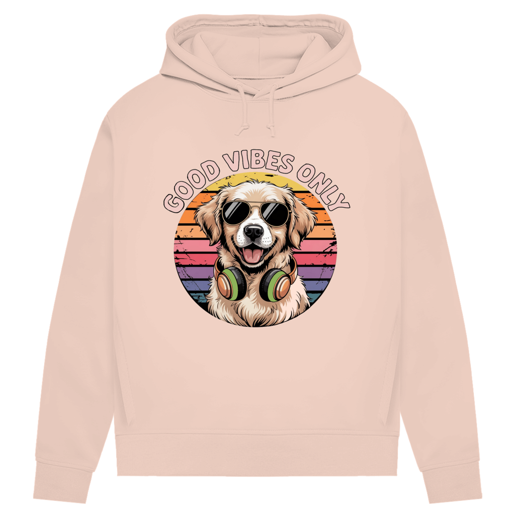 Damen Premium Bio Hoodie Good vibes only with dog
