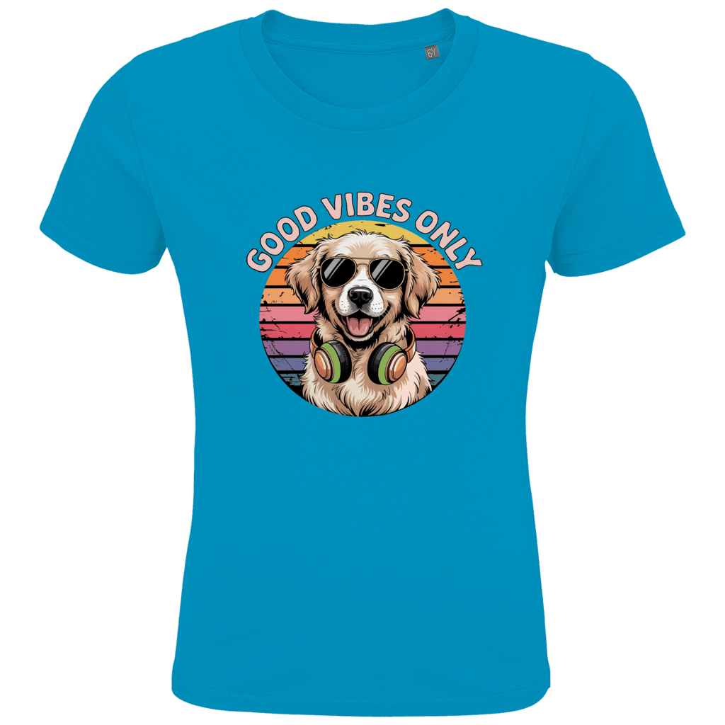 Kids Premium Bio T-Shirt Good vibes only with dog