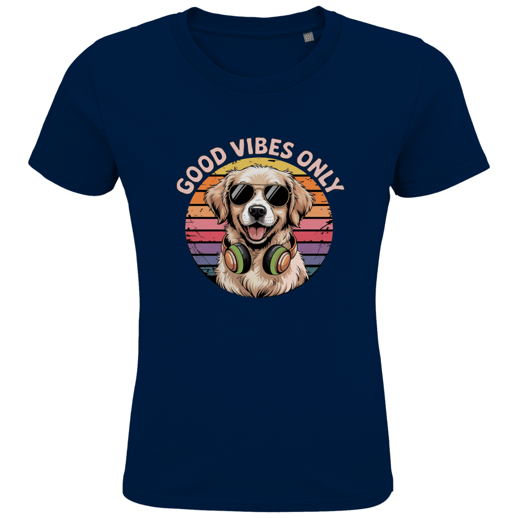 Kids Premium Bio T-Shirt Good vibes only with dog