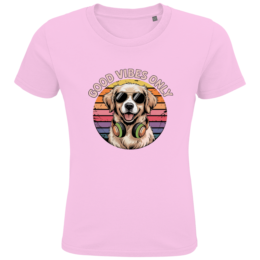 Kids Premium Bio T-Shirt Good vibes only with dog
