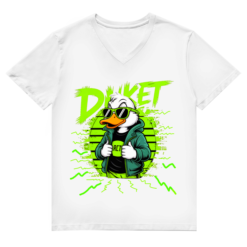 Herren Premium Bio V-Neck T-Shirt Ducket Hans