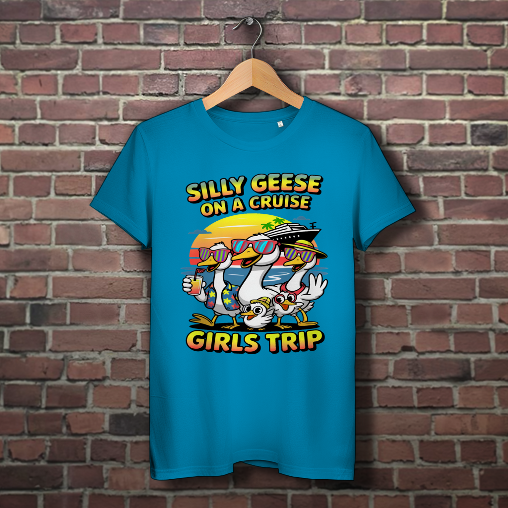 Damen Premium Bio T-Shirt Silly Geese
