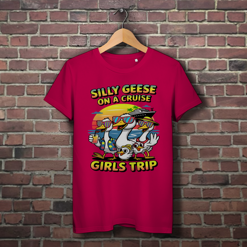 Damen Premium Bio T-Shirt Silly Geese
