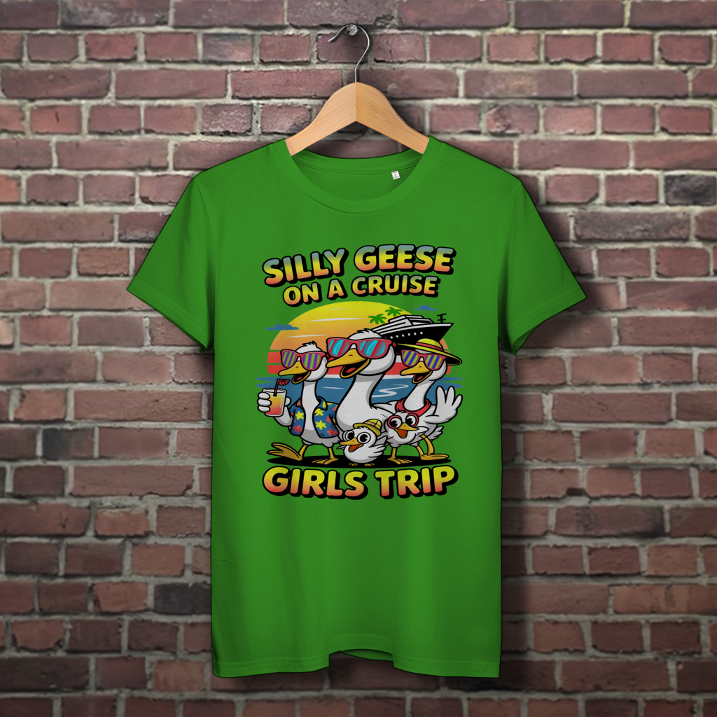 Damen Premium Bio T-Shirt Silly Geese