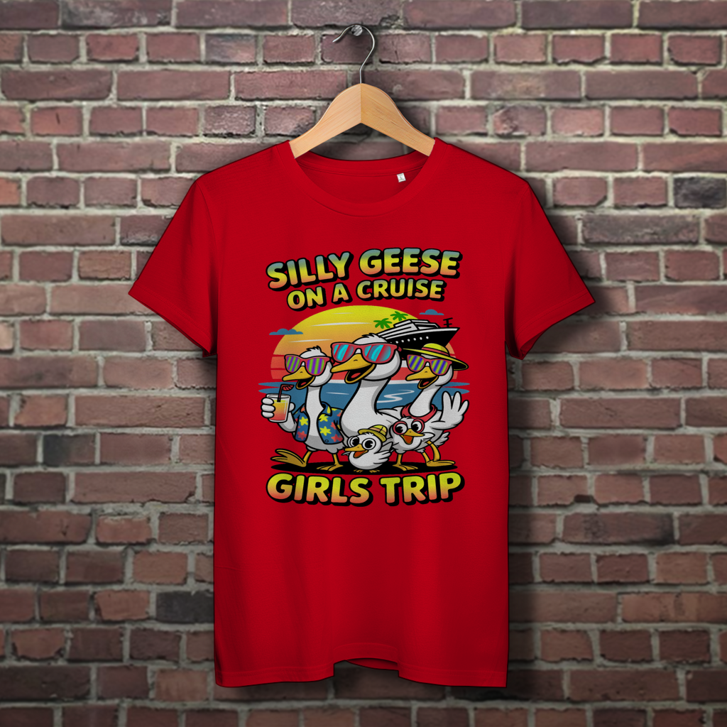 Damen Premium Bio T-Shirt Silly Geese