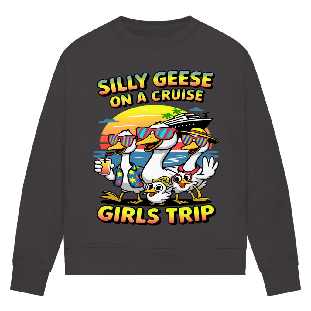 Damen Premium Bio Sweatshirt Silly Geese