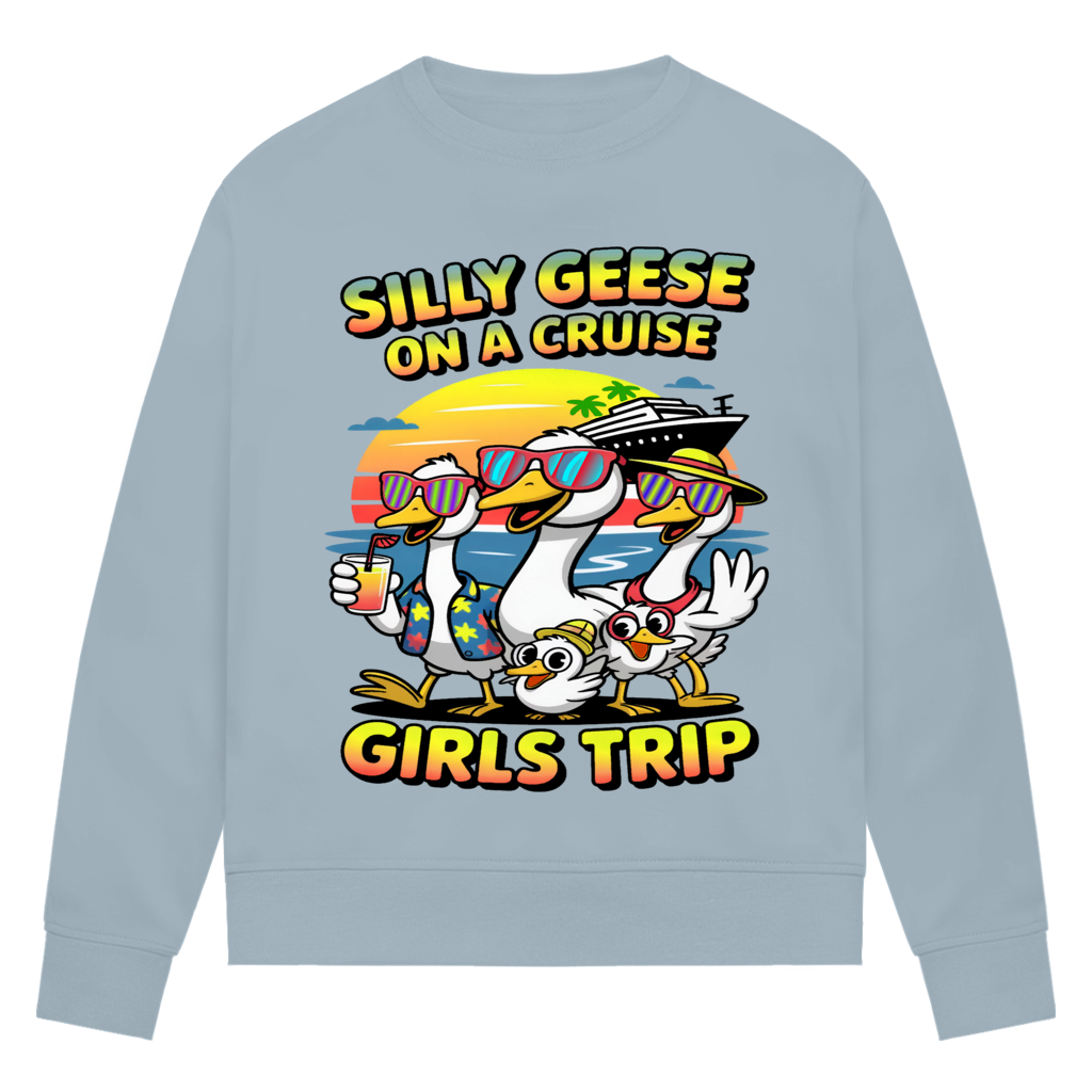 Damen Premium Bio Sweatshirt Silly Geese