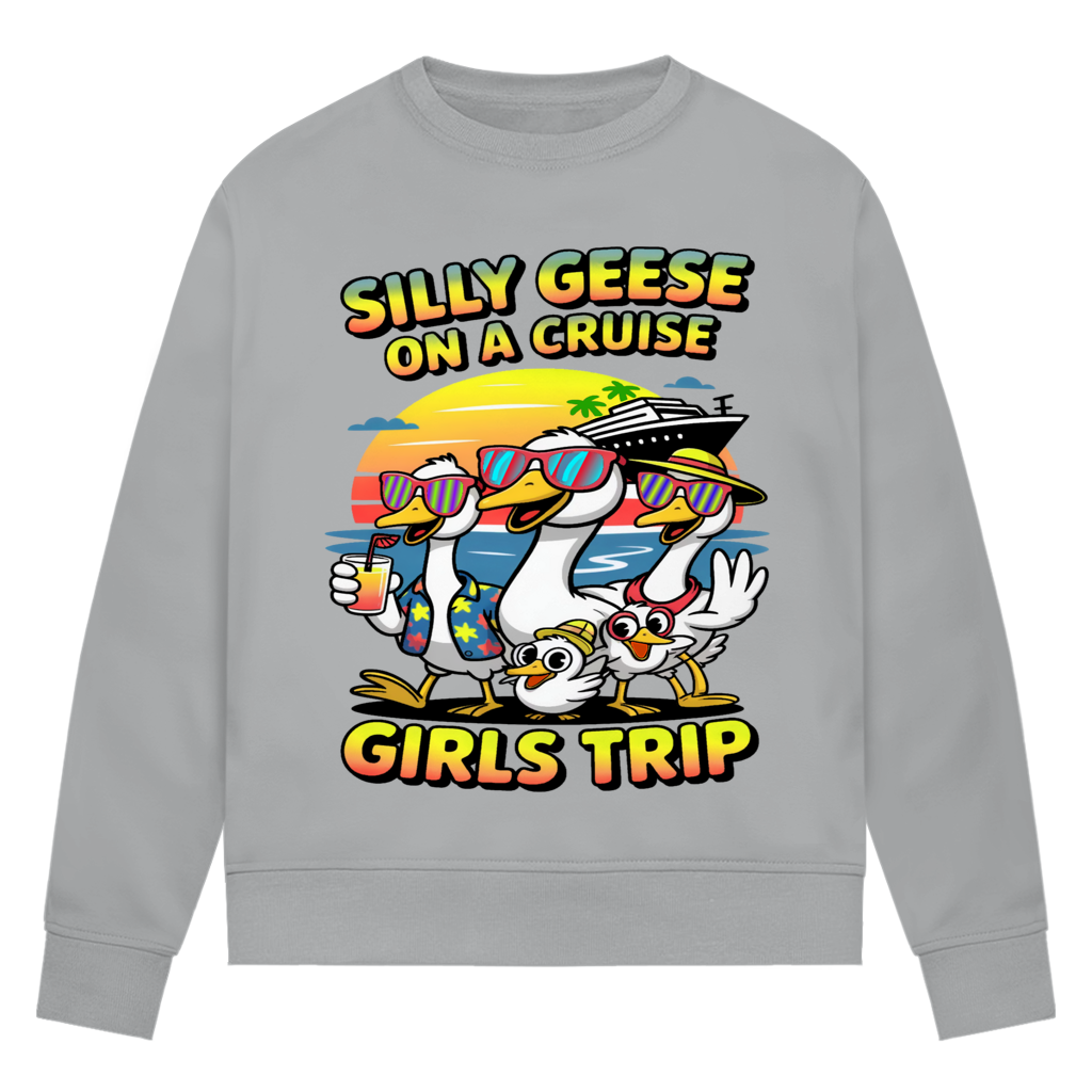 Damen Premium Bio Sweatshirt Silly Geese