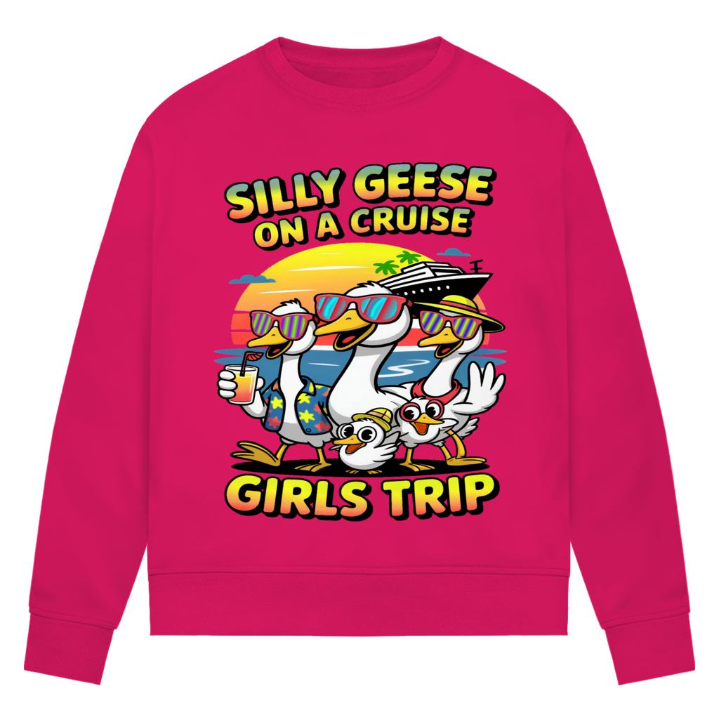 Damen Premium Bio Sweatshirt Silly Geese