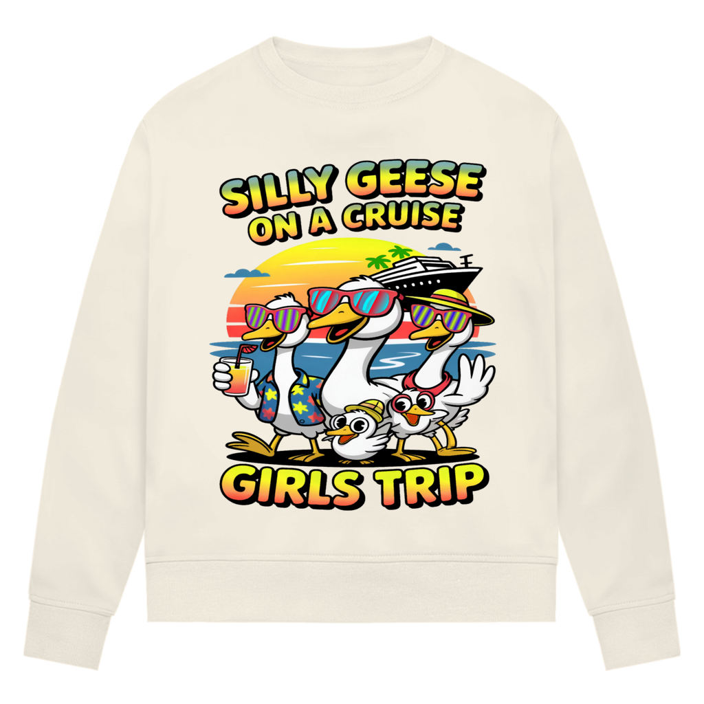 Damen Premium Bio Sweatshirt Silly Geese