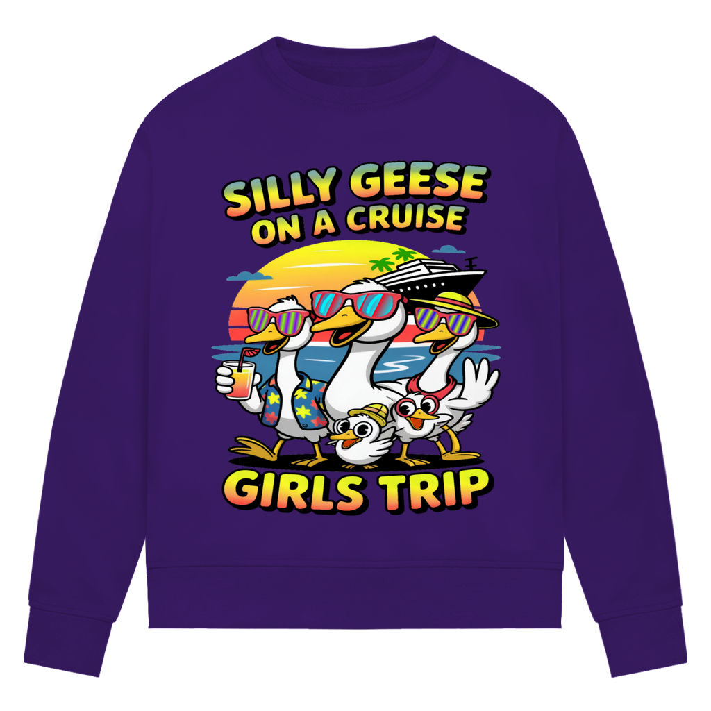 Damen Premium Bio Sweatshirt Silly Geese