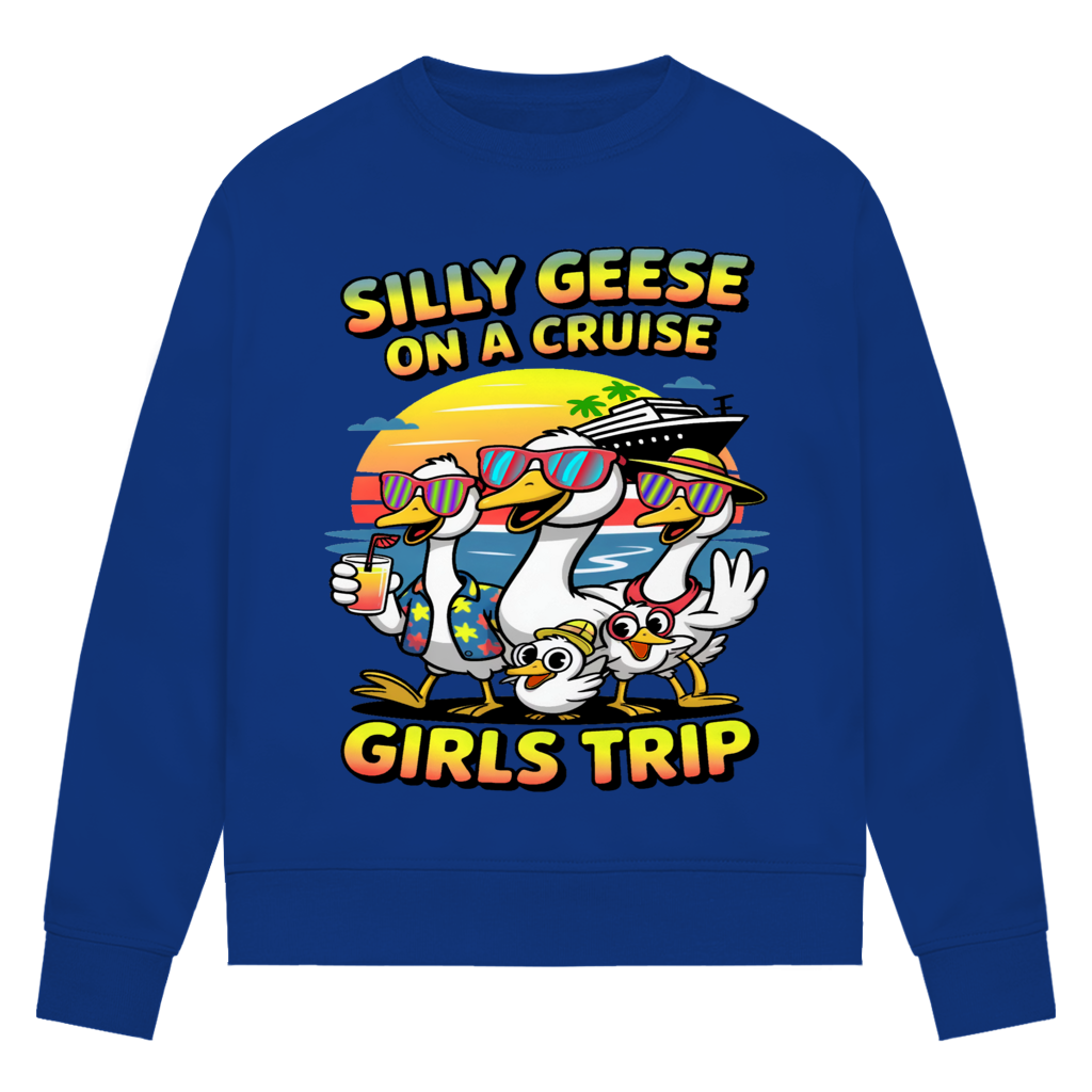 Damen Premium Bio Sweatshirt Silly Geese