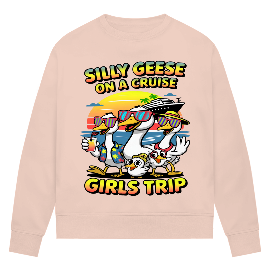Damen Premium Bio Sweatshirt Silly Geese