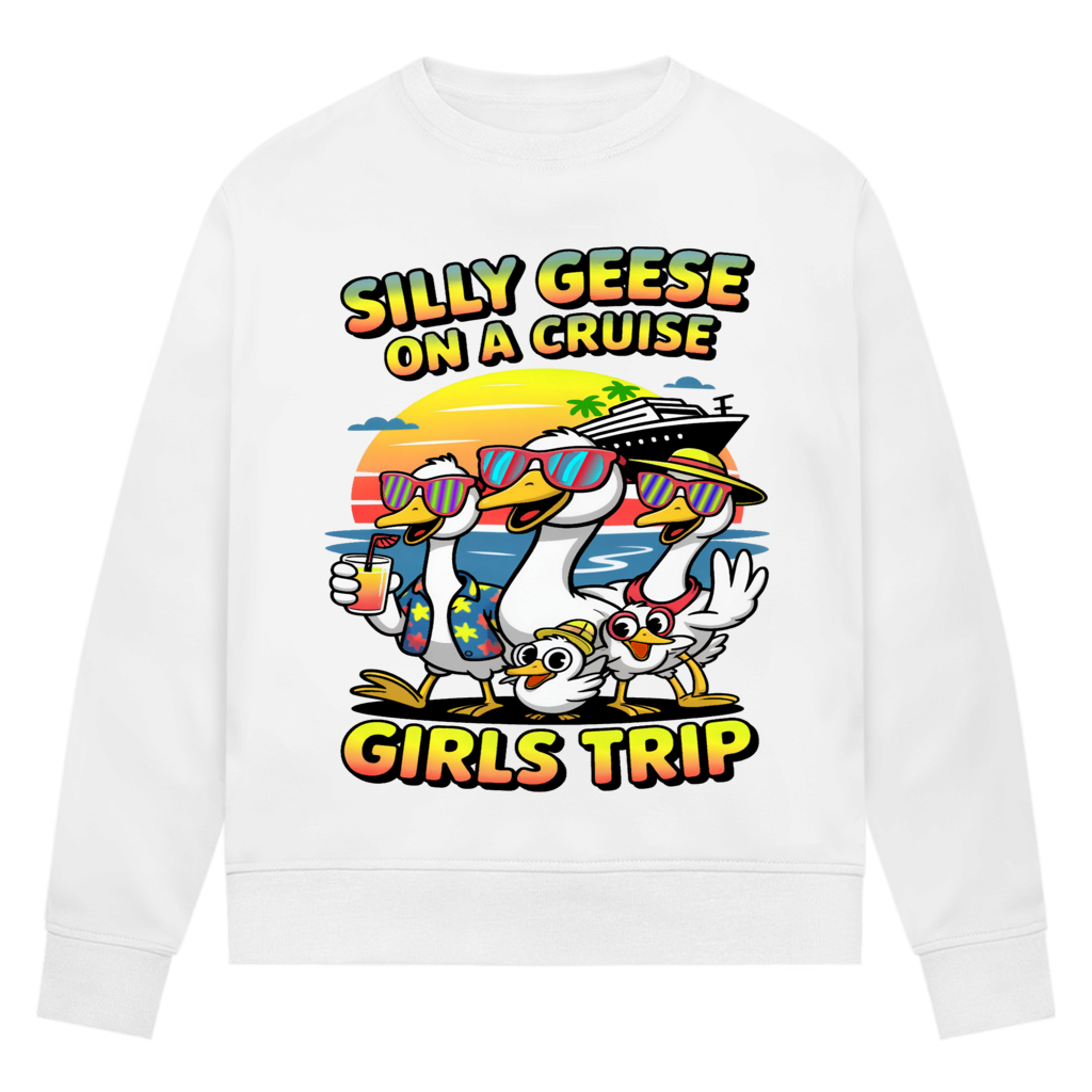 Damen Premium Bio Sweatshirt Silly Geese