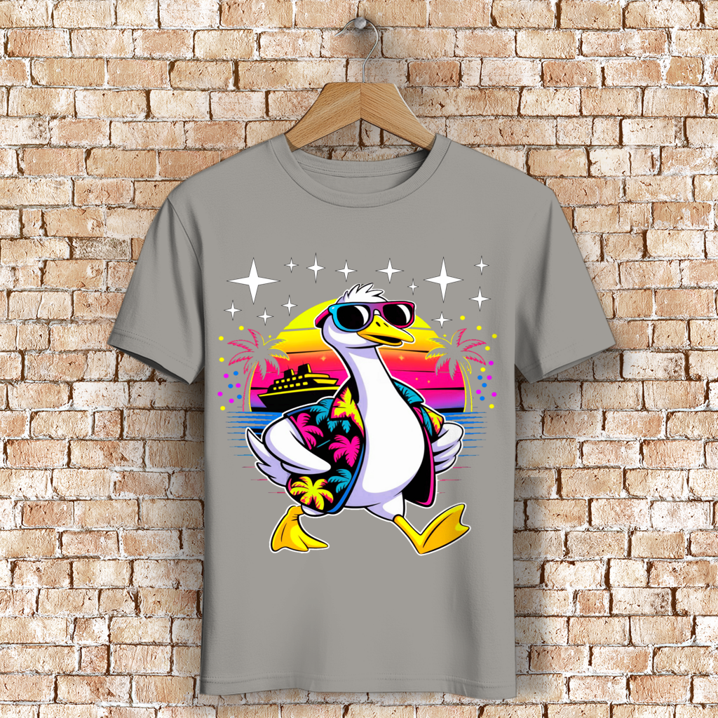 Herren Premium Bio T-Shirt Hans the Duck on Vacation