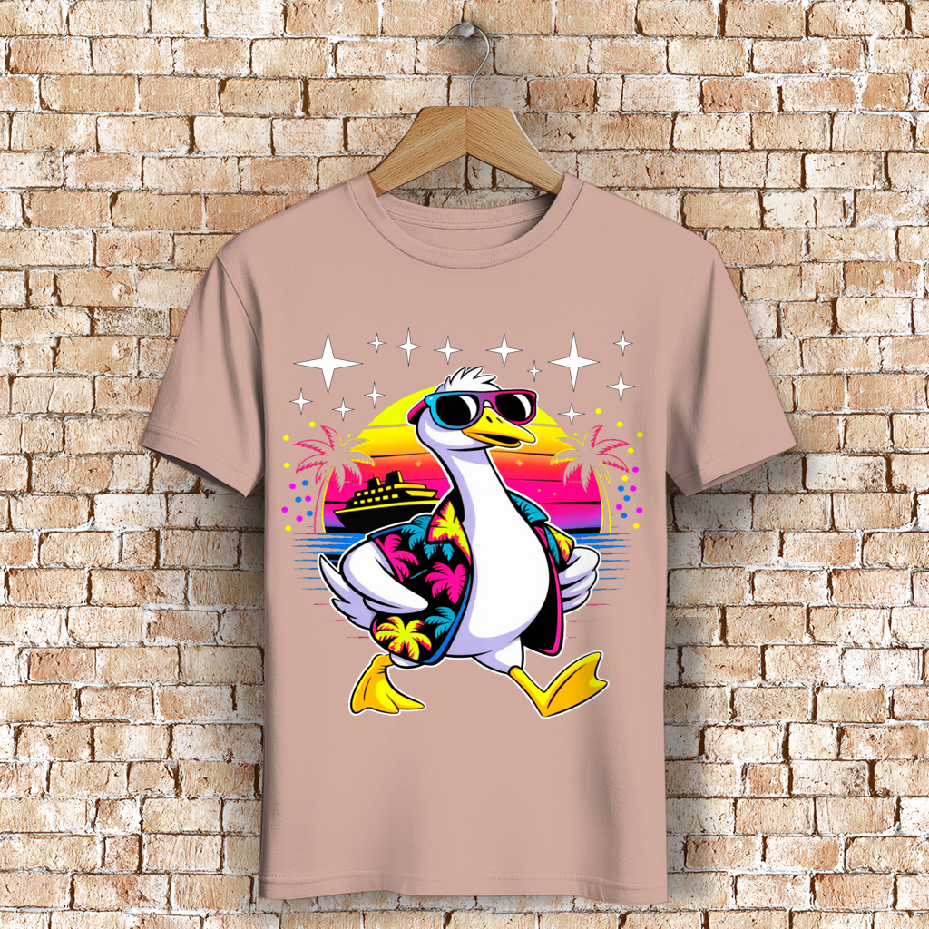 Herren Premium Bio T-Shirt Hans the Duck on Vacation