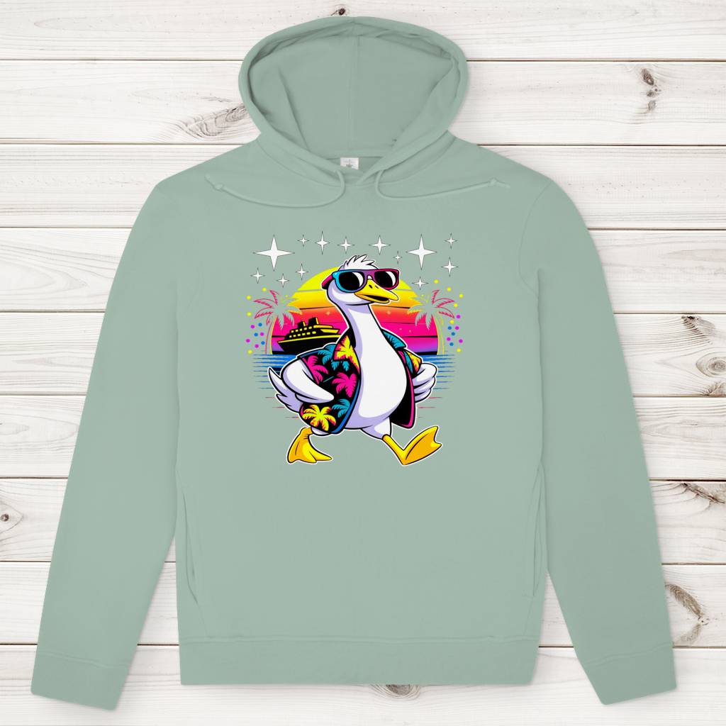 Herren Premium Bio Hoodie Hans the Duck on Vacation