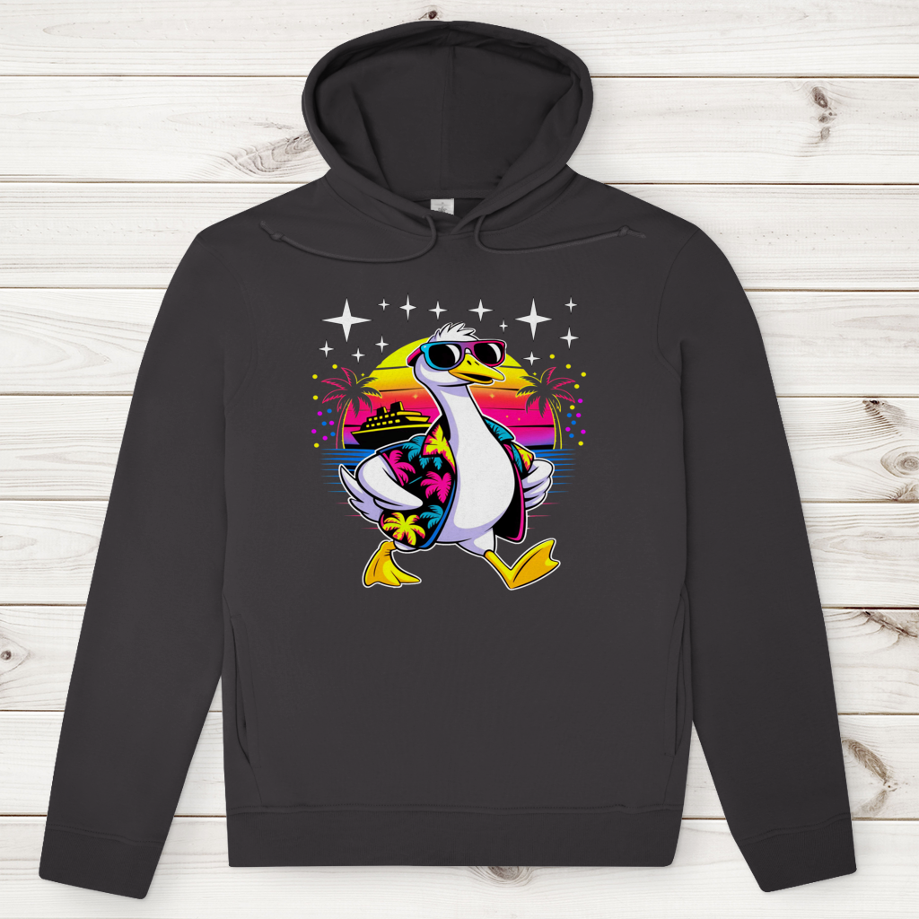 Herren Premium Bio Hoodie Hans the Duck on Vacation