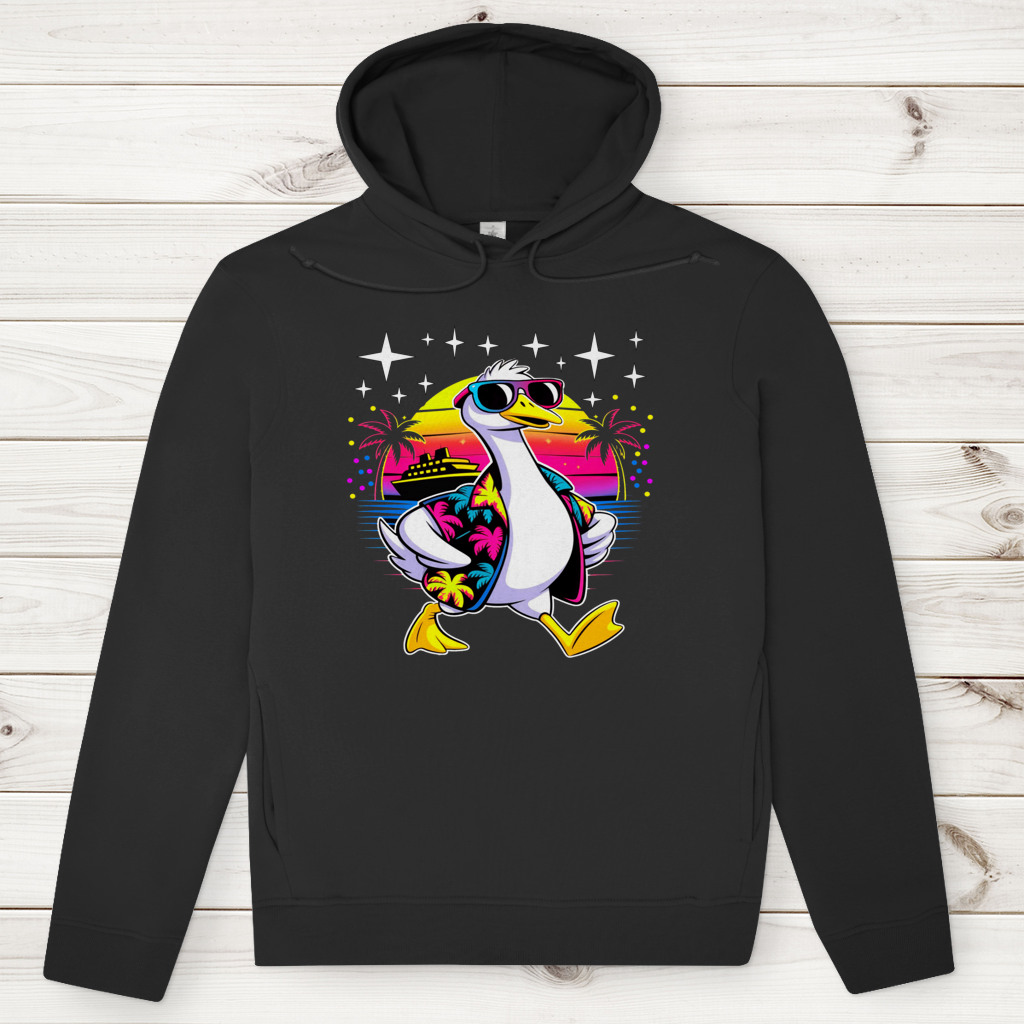 Herren Premium Bio Hoodie Hans the Duck on Vacation