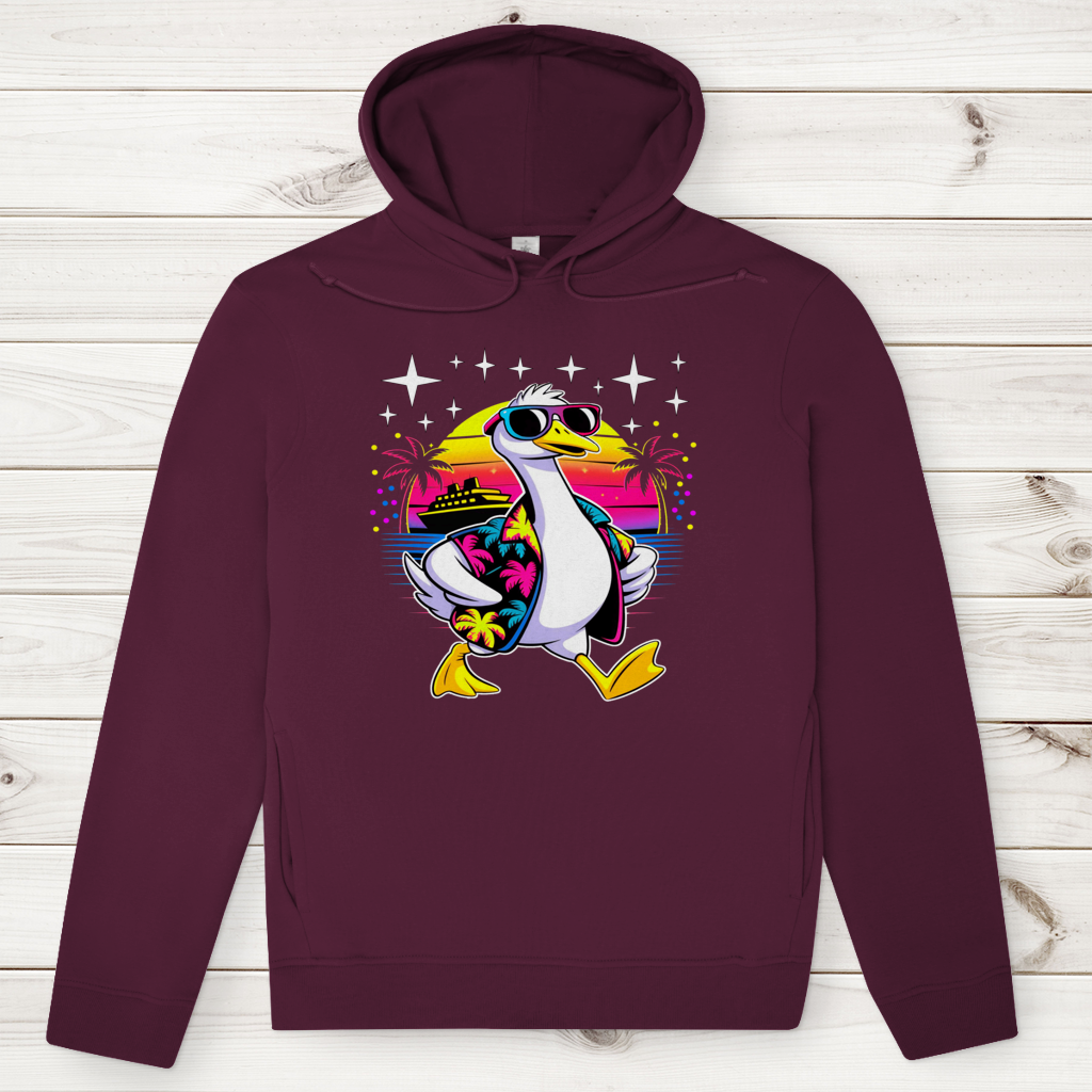 Herren Premium Bio Hoodie Hans the Duck on Vacation