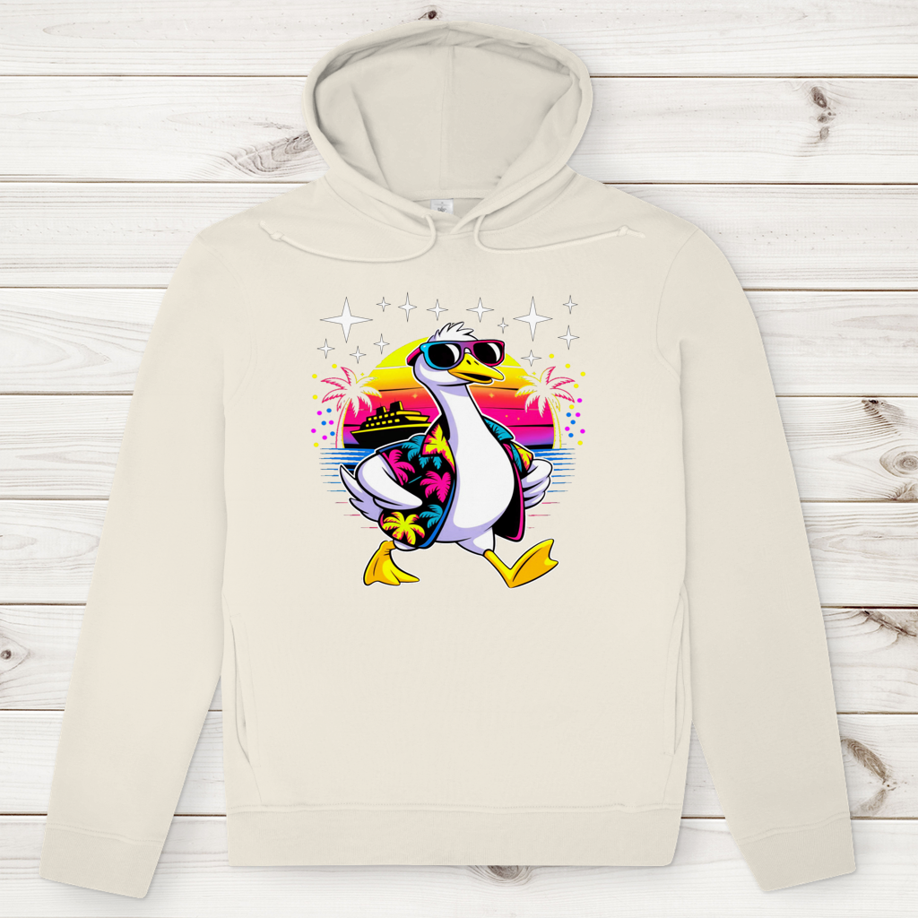 Herren Premium Bio Hoodie Hans the Duck on Vacation