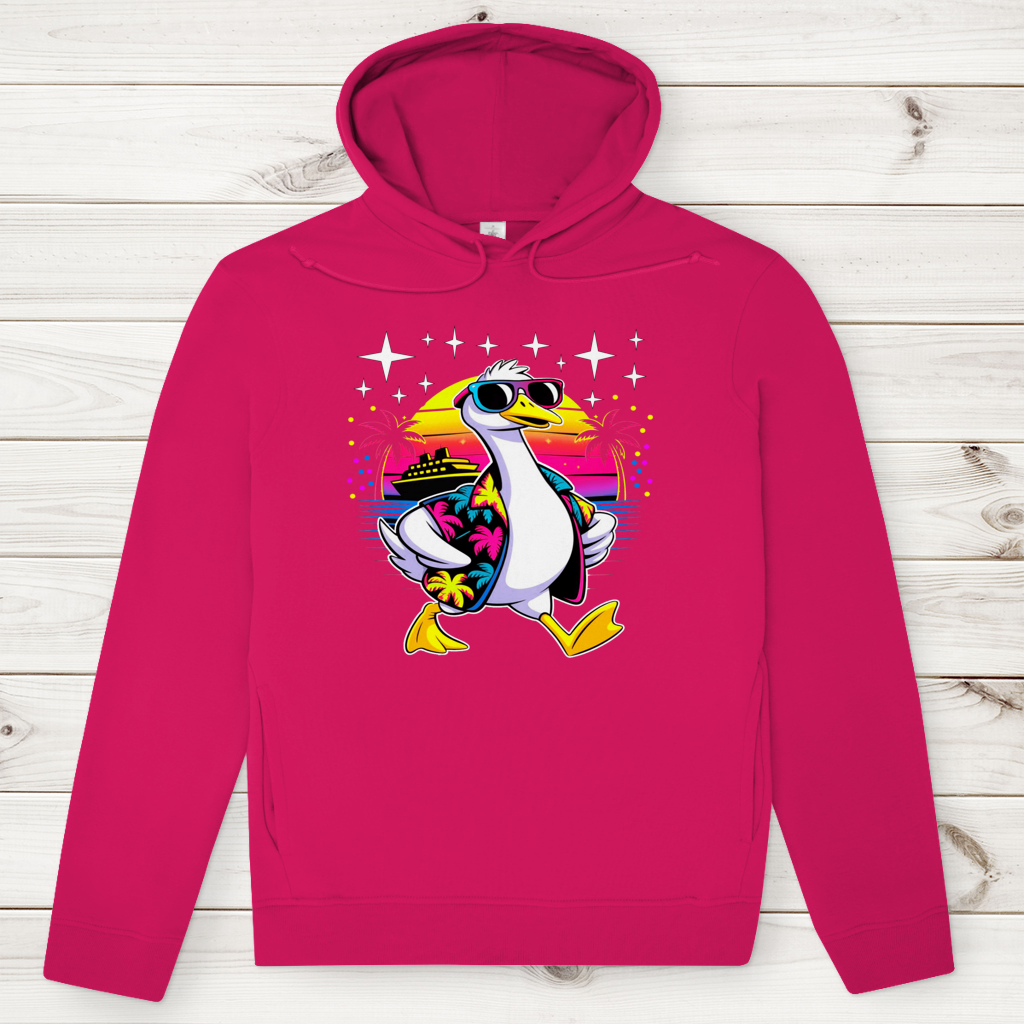 Herren Premium Bio Hoodie Hans the Duck on Vacation