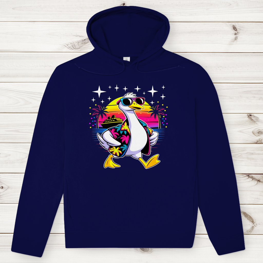 Herren Premium Bio Hoodie Hans the Duck on Vacation