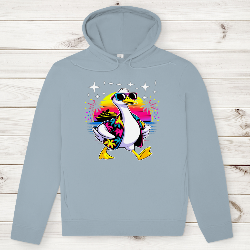 Herren Premium Bio Hoodie Hans the Duck on Vacation
