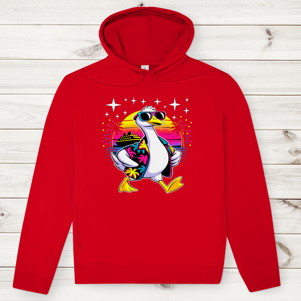 Herren Premium Bio Hoodie Hans the Duck on Vacation