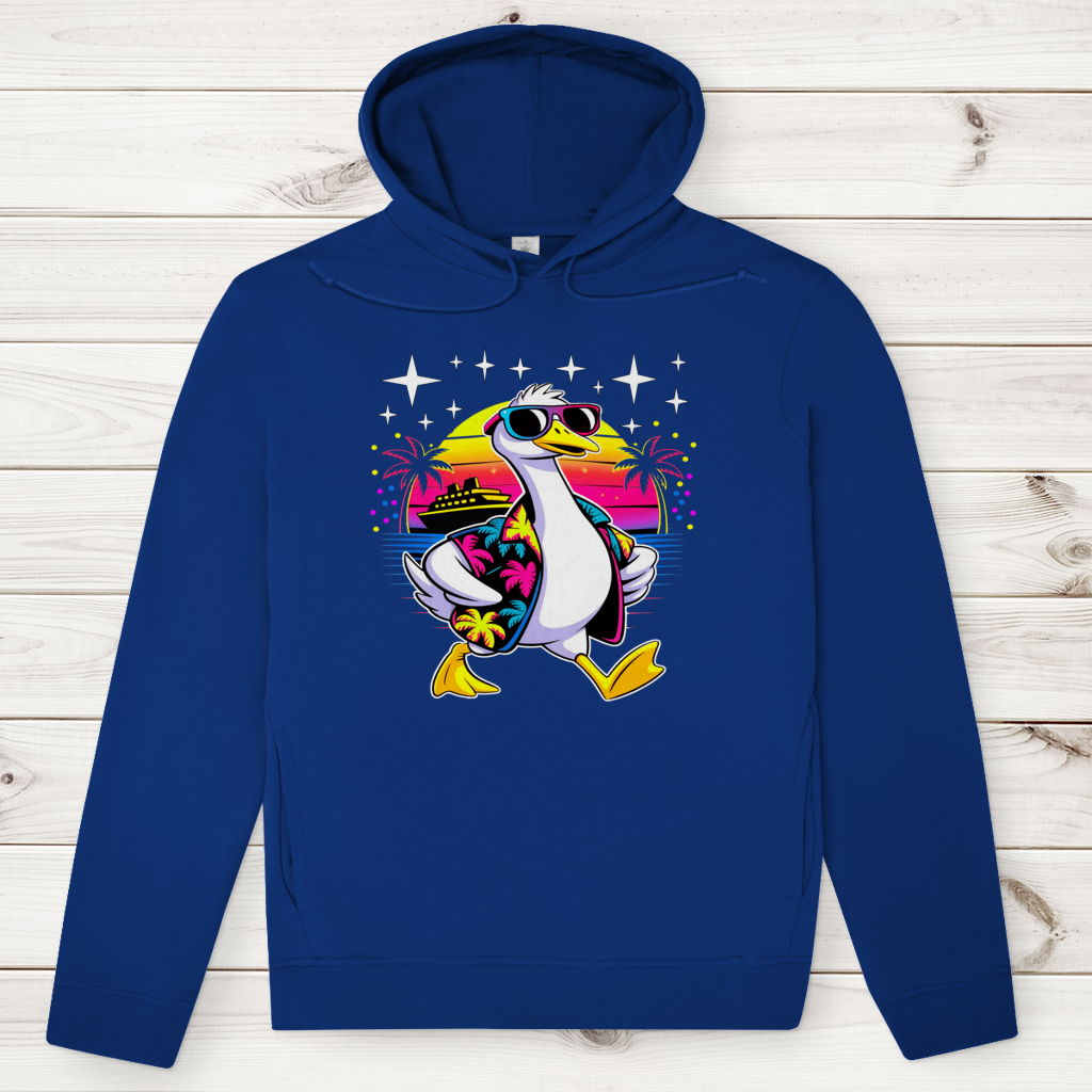 Herren Premium Bio Hoodie Hans the Duck on Vacation