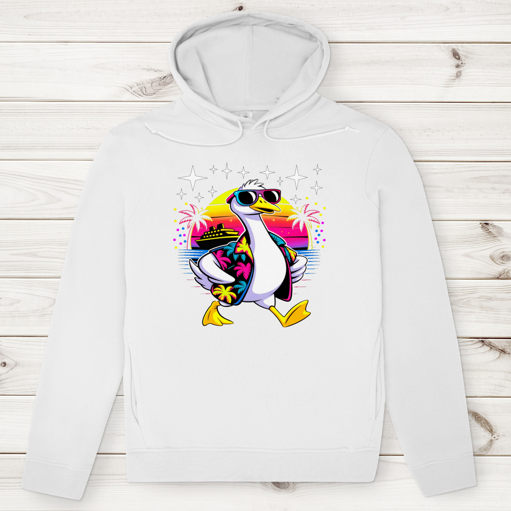 Herren Premium Bio Hoodie Hans the Duck on Vacation