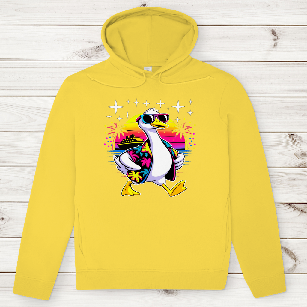 Herren Premium Bio Hoodie Hans the Duck on Vacation