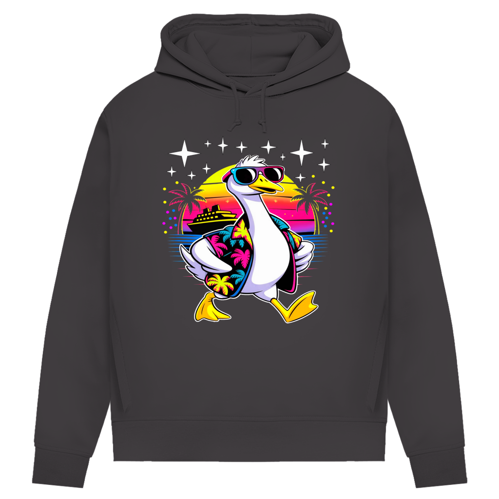 Damen Premium Bio Hoodie Hans the Duck on Vacation