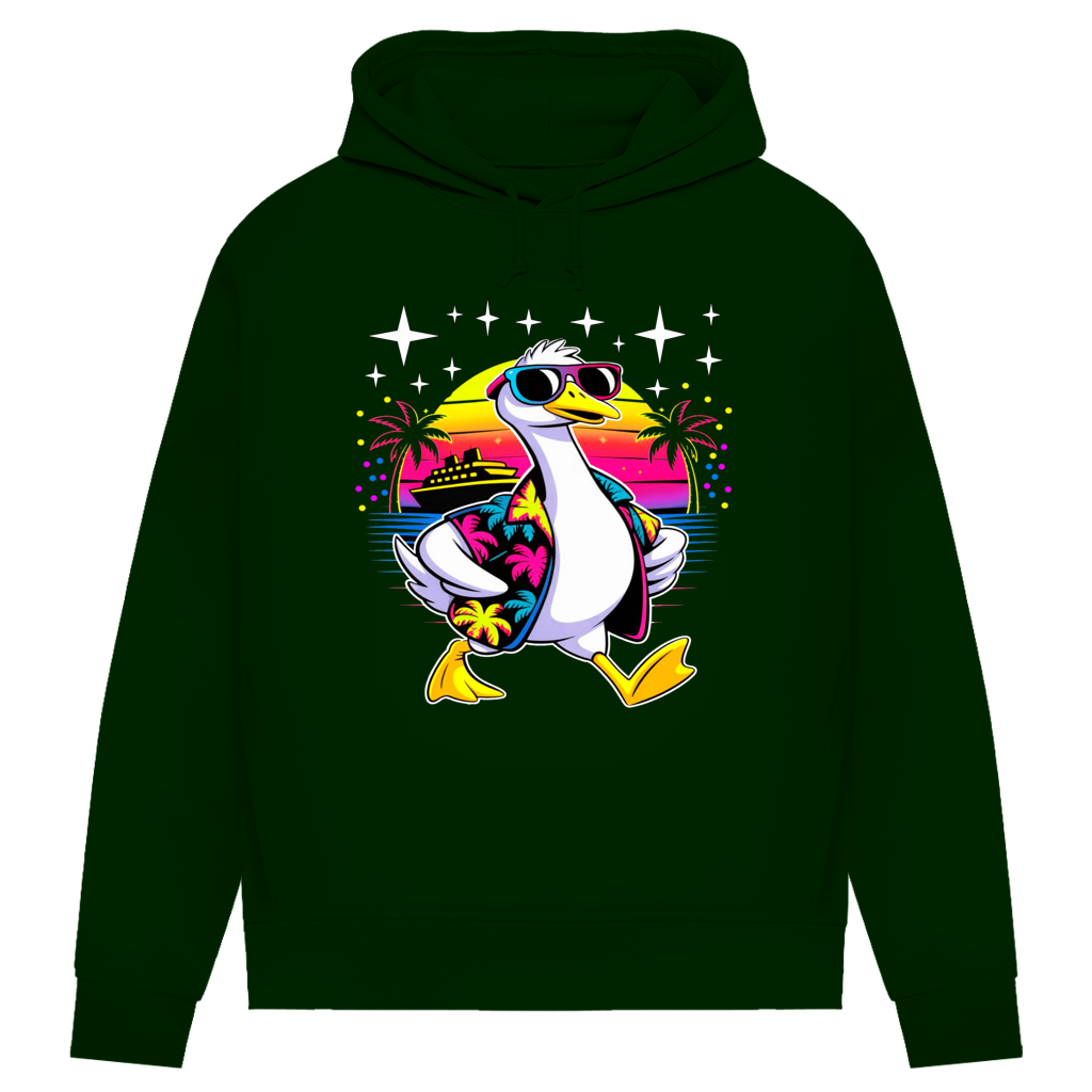 Damen Premium Bio Hoodie Hans the Duck on Vacation