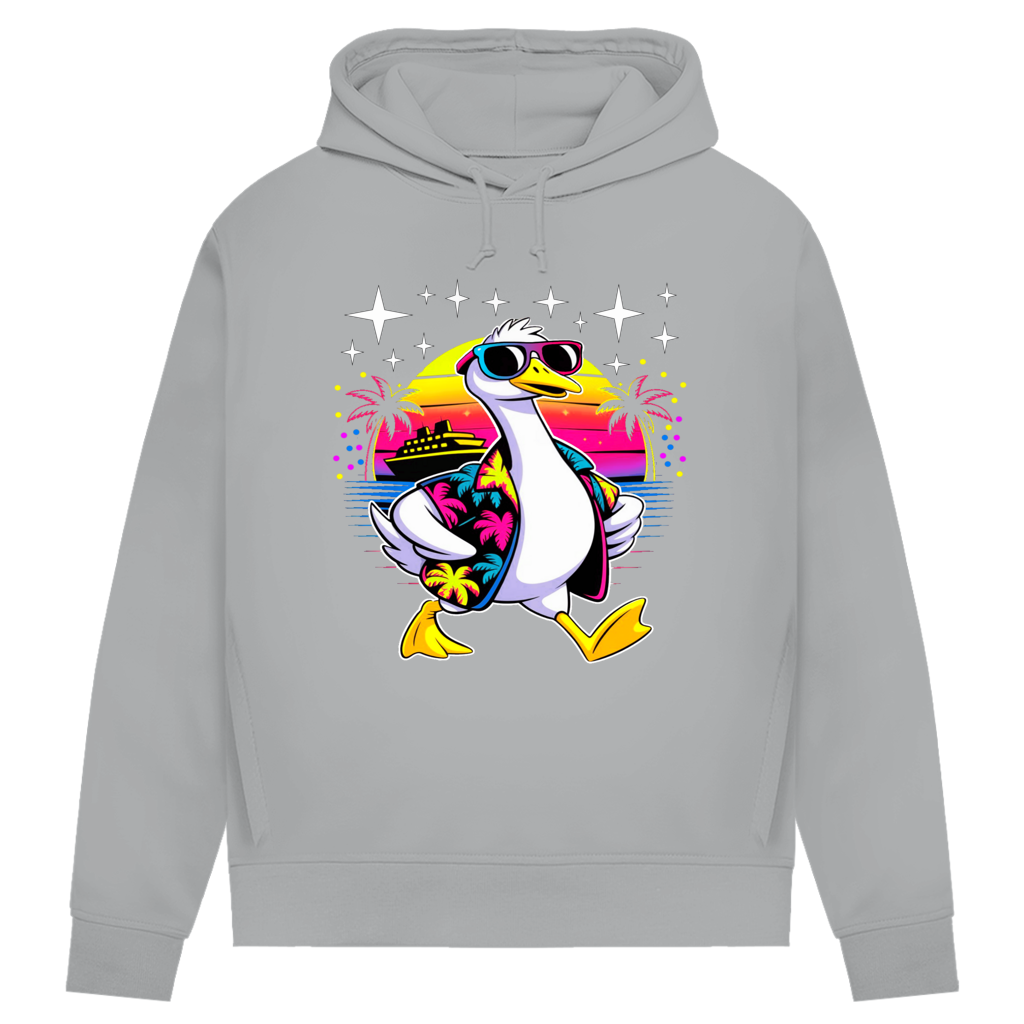 Damen Premium Bio Hoodie Hans the Duck on Vacation