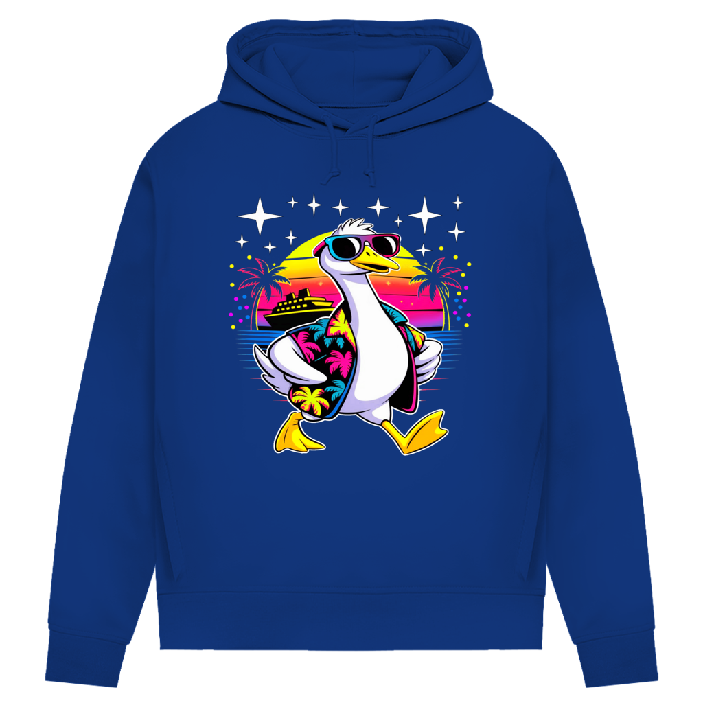 Damen Premium Bio Hoodie Hans the Duck on Vacation