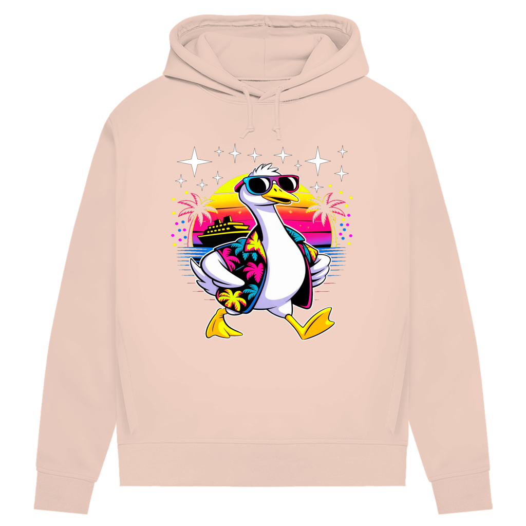 Damen Premium Bio Hoodie Hans the Duck on Vacation