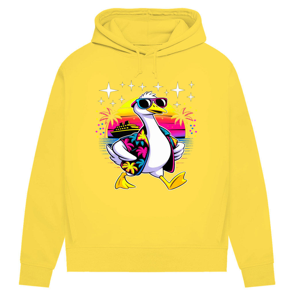 Damen Premium Bio Hoodie Hans the Duck on Vacation
