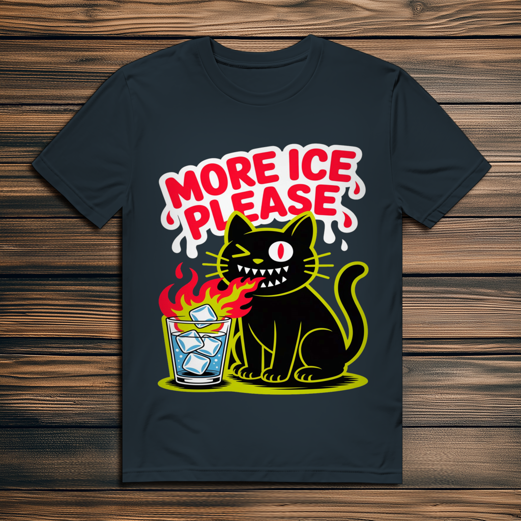Herren Premium Bio T-Shirt More Ice please cat
