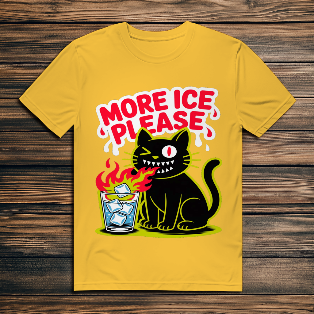 Herren Premium Bio T-Shirt More Ice please cat