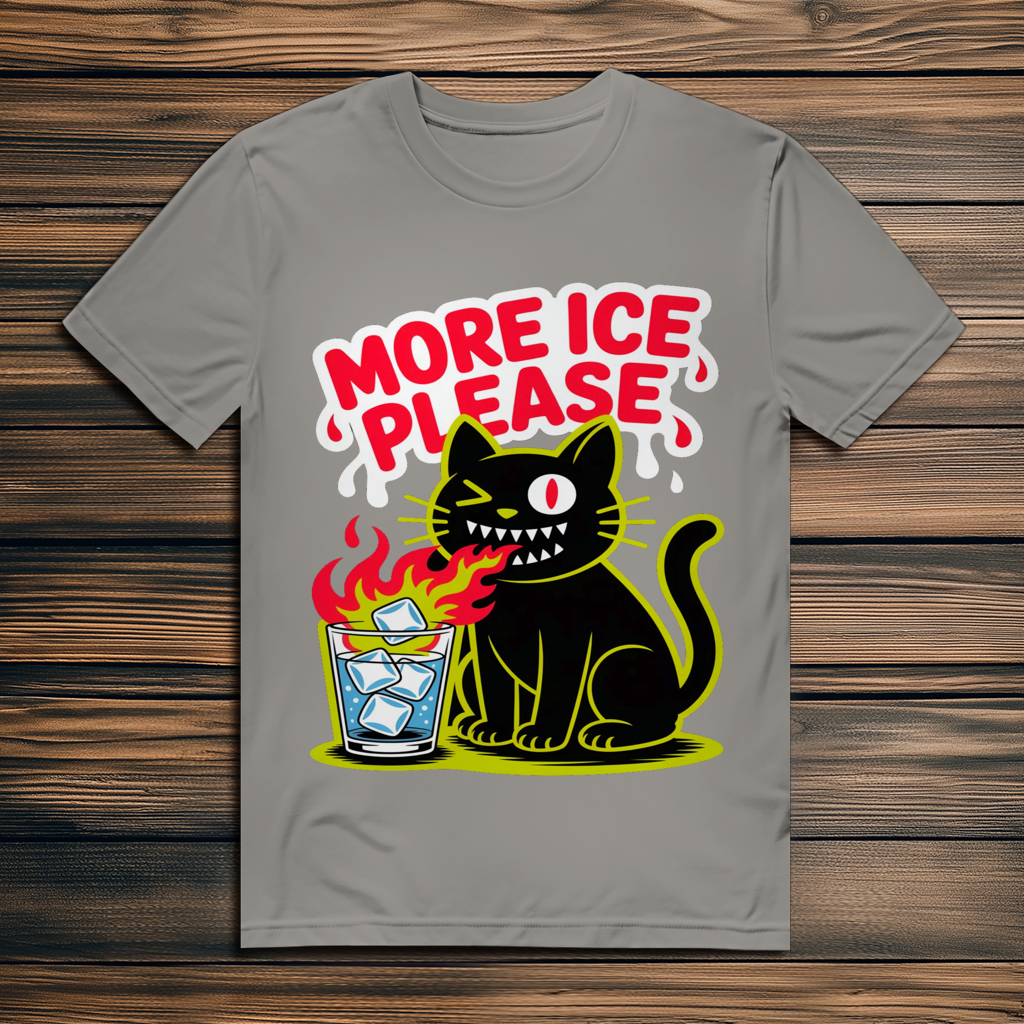Herren Premium Bio T-Shirt More Ice please cat