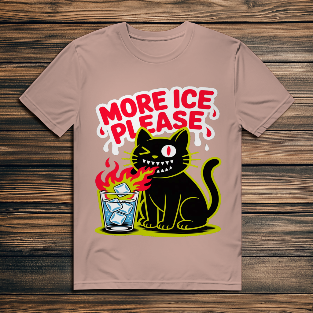 Herren Premium Bio T-Shirt More Ice please cat